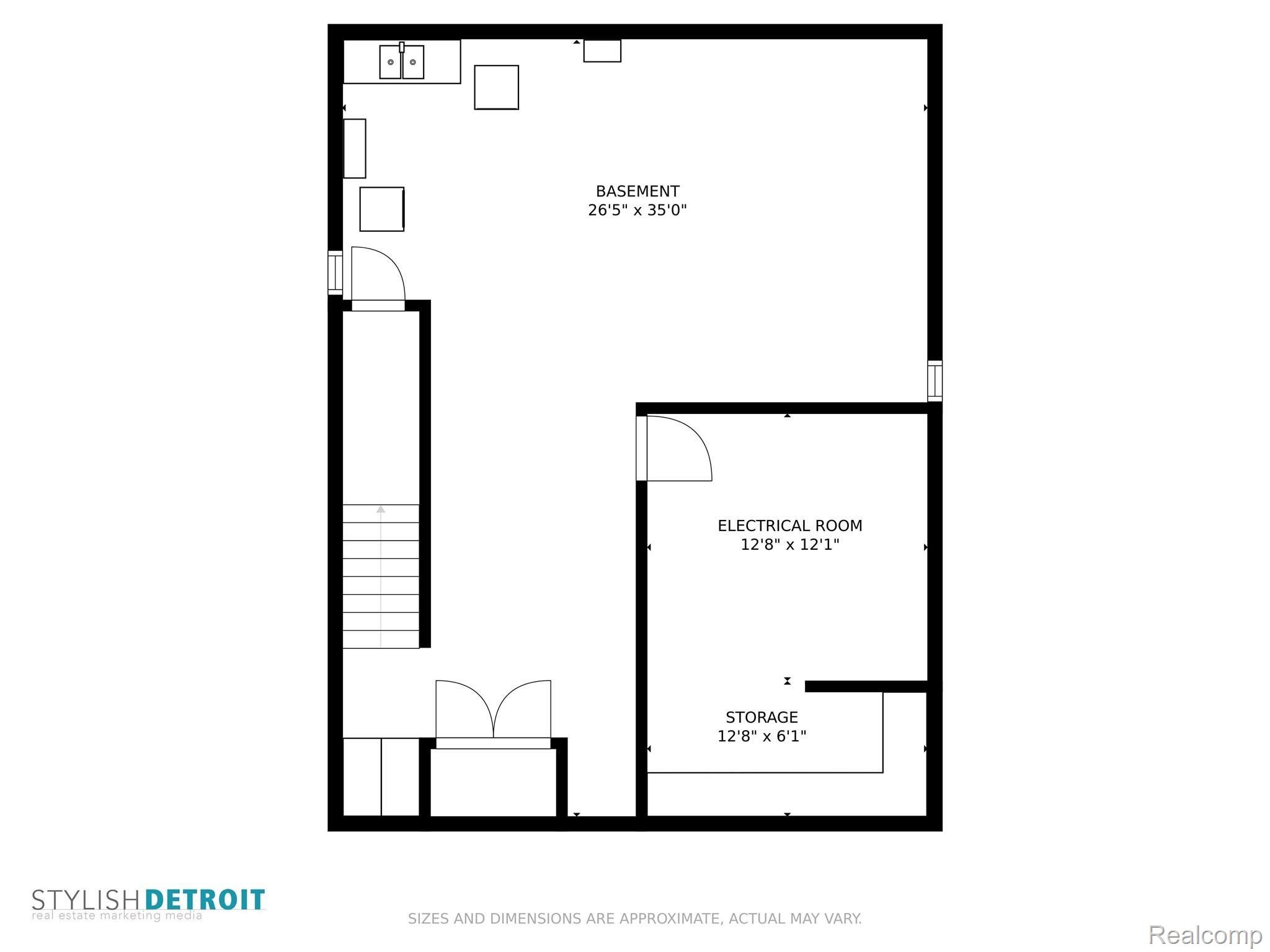1336 Bishop Road Grosse Pointe, MI 48230 - Photo 36 of 36 basement layout 1336 bishop.jpg
