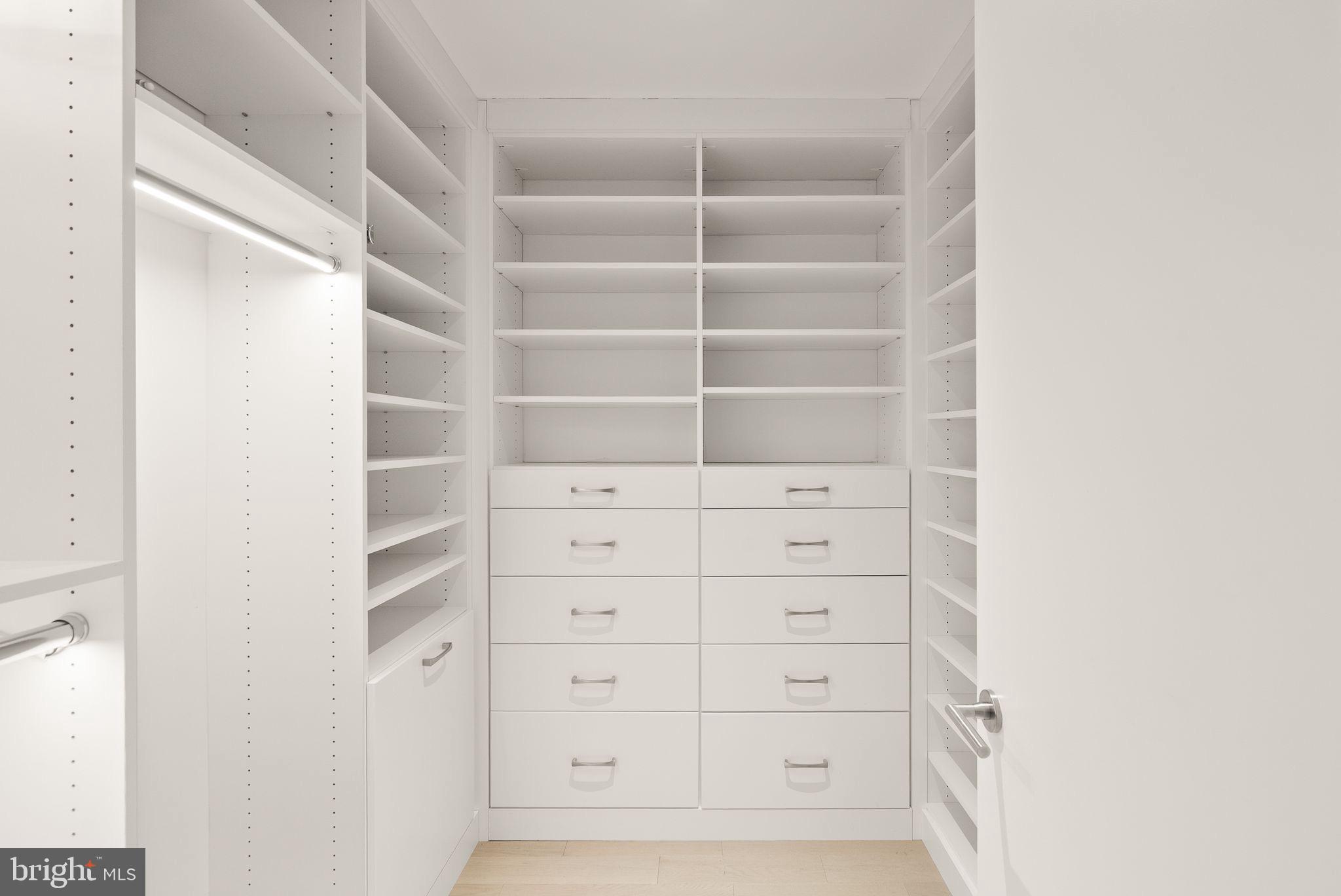 1111 24th Street Northwest, Unit 27 Washington, DC 20037 - Photo 23 of 57 a view of walk in closet with empty racks