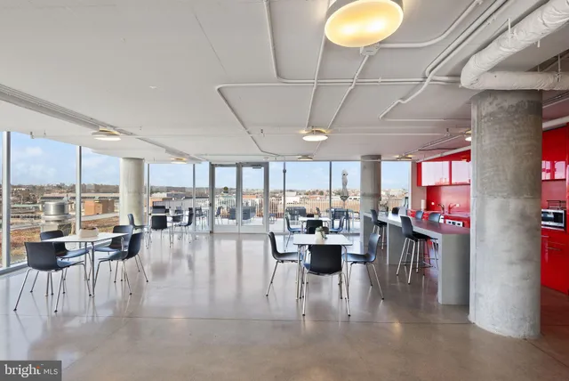 a view of a swimming pool from a balcony