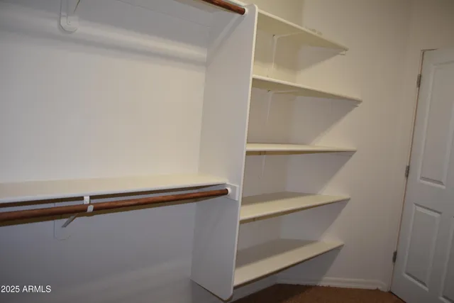 a close view of closet