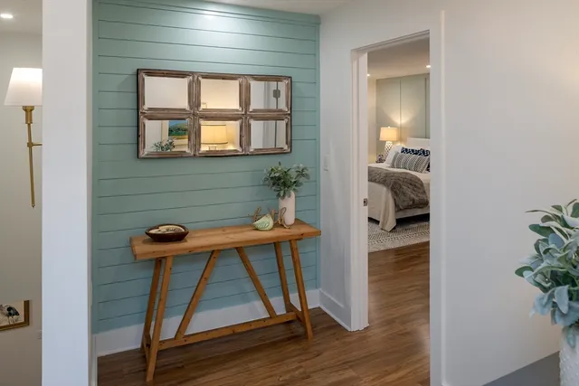 a view of livingroom with furniture and wooden floor