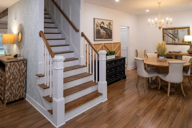 a view of livingroom with furniture and wooden floor