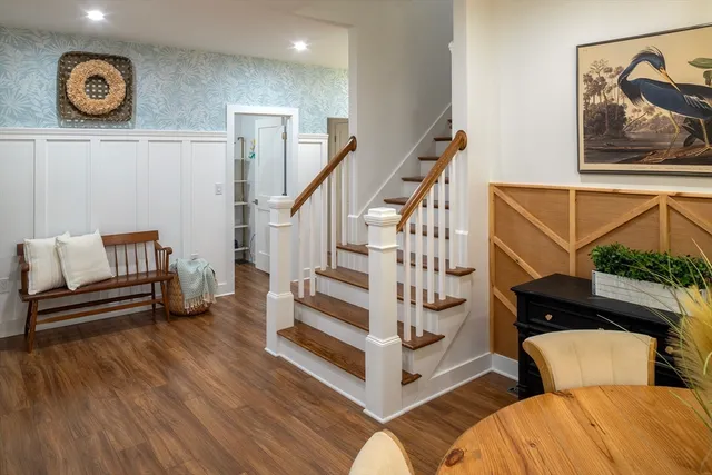 a view of livingroom with furniture and wooden floor