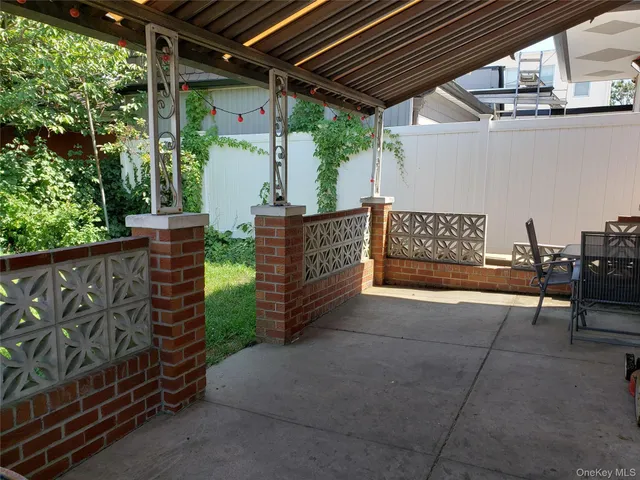 a view of outdoor space with seating