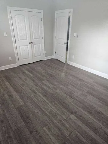 a view of a hallway with entryway