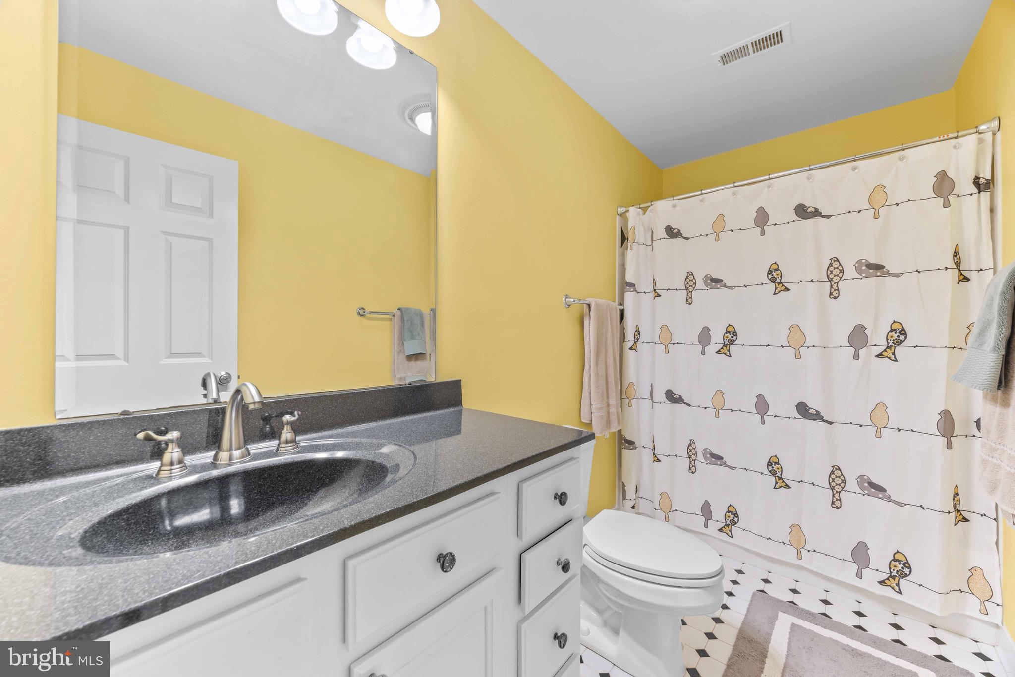 1402 Magers Landing Road Monkton, MD 21111 - Photo 42 of 64 a bathroom with a granite countertop sink toilet and shower