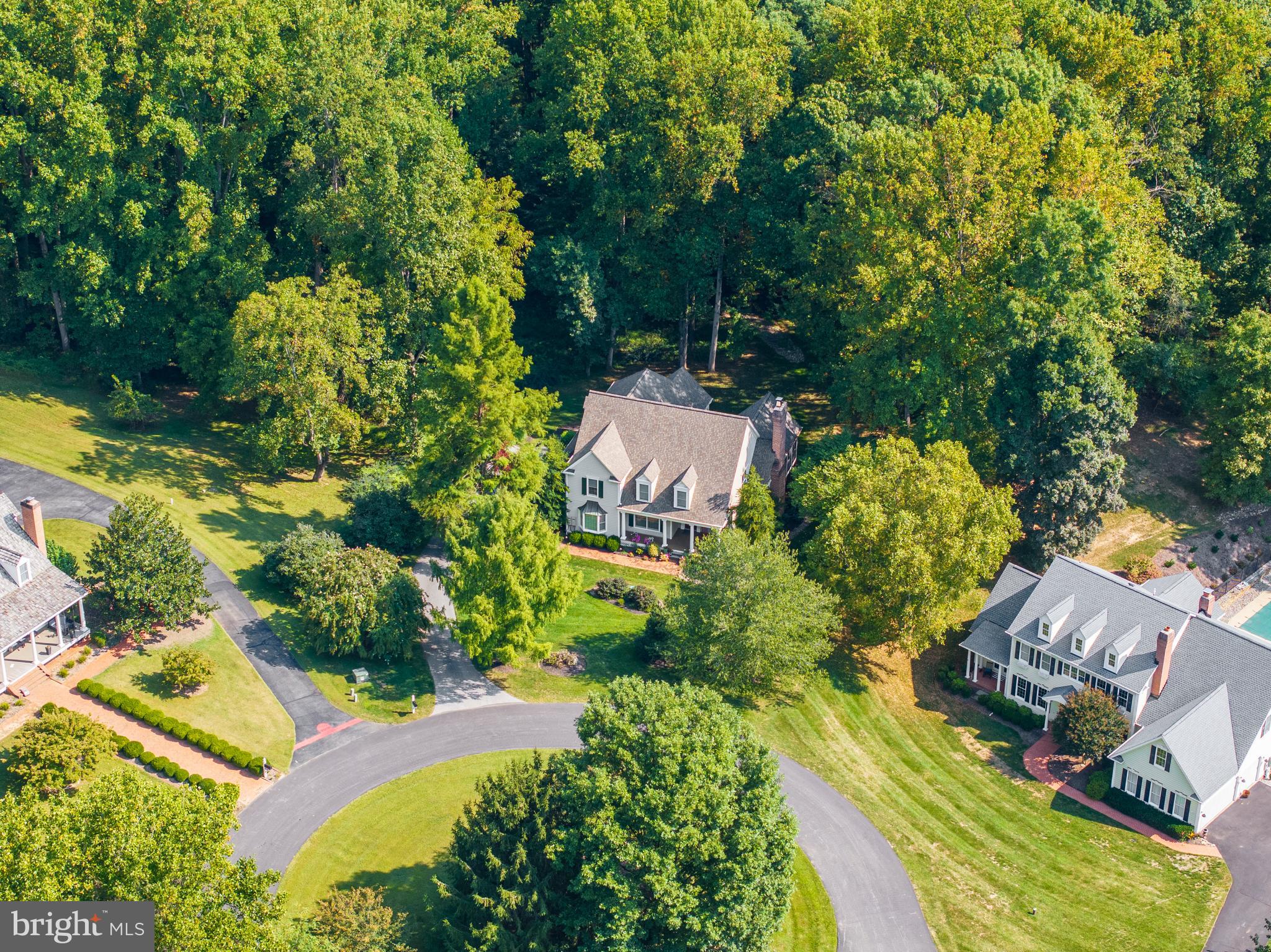 1402 Magers Landing Road Monkton, MD 21111 - Photo 60 of 64 an aerial view of a house with a yard basket ball court and outdoor seating