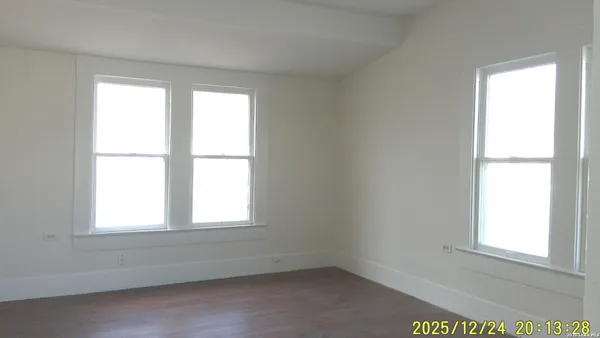 an empty room with a window