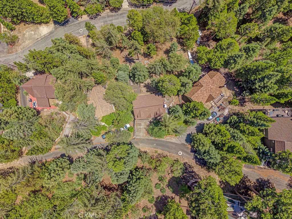 318 Old Toll Road Lake Arrowhead, CA 92352 - Photo 38 of 44 an aerial view of a houses with yard