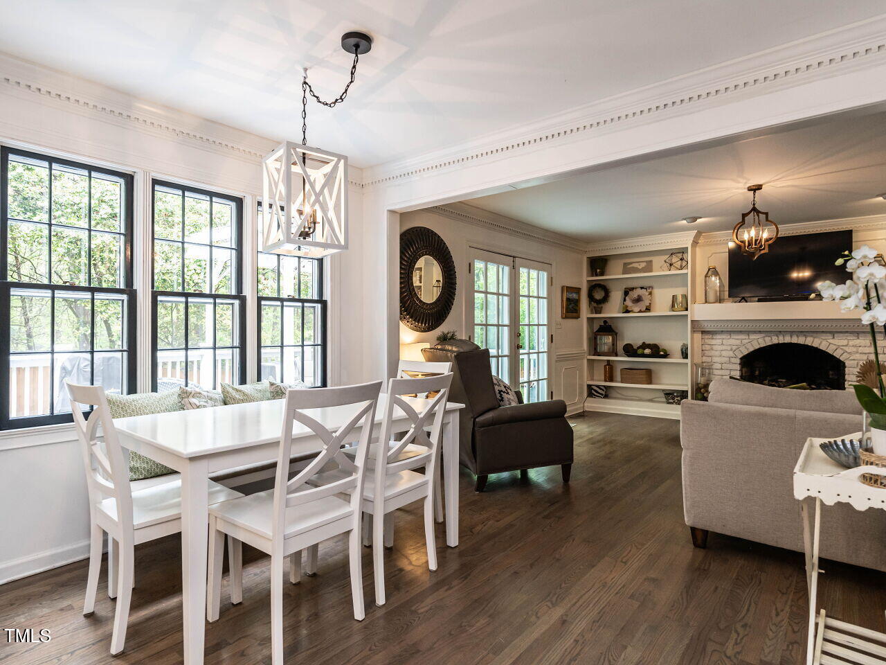8805 Stage Ford Road Raleigh, NC 27615 - Photo 15 of 45 Open plan offers an ideal flow from the Kitchen to the Family Room to the large deck. Ideal for entertaining a crowd!