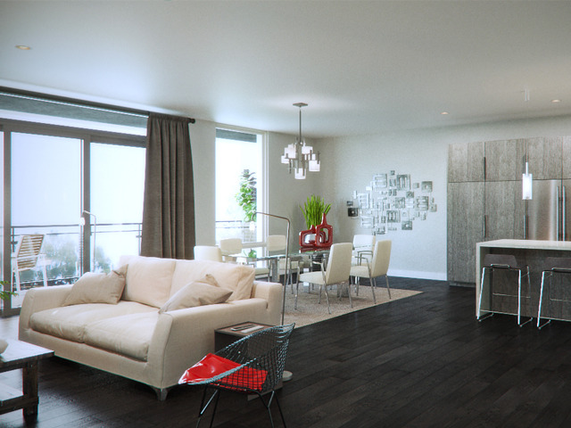 236 South Racine Avenue, Unit 401 Chicago, IL 60607 - Photo 2 of 8 a living room with furniture and wooden floor