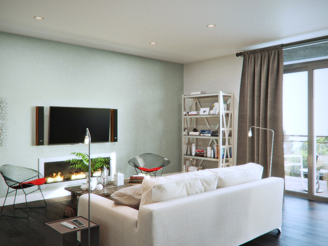 236 South Racine Avenue, Unit 401 Chicago, IL 60607 - Photo 6 of 8 a living room with furniture and a flat screen tv