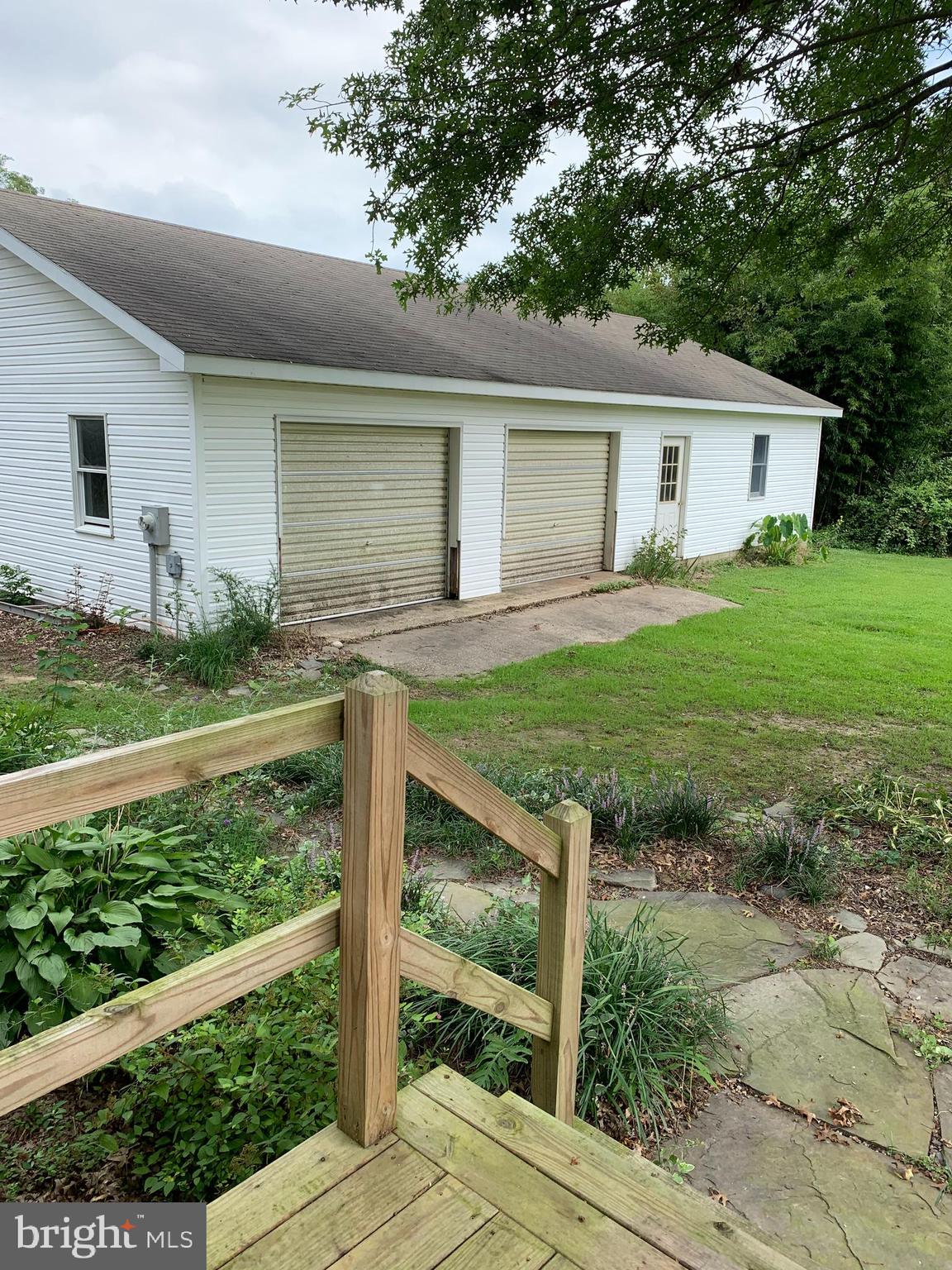 Garage from back door of house