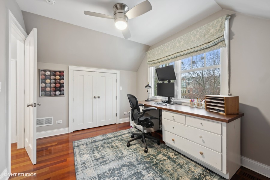 807 Cherry Street Winnetka, IL 60093 - Photo 23 of 37 a view of workspace with wooden floor and window