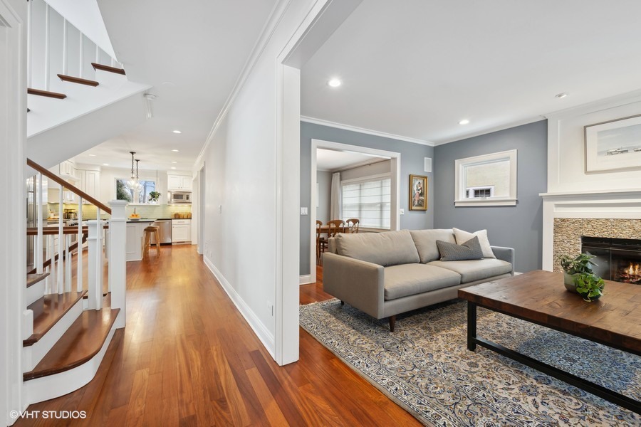 807 Cherry Street Winnetka, IL 60093 - Photo 3 of 37 a living room with furniture and a fireplace