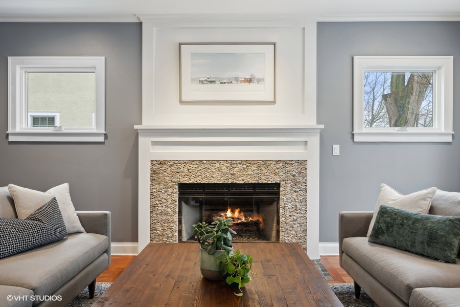 807 Cherry Street Winnetka, IL 60093 - Photo 4 of 37 a living room with furniture and a fireplace