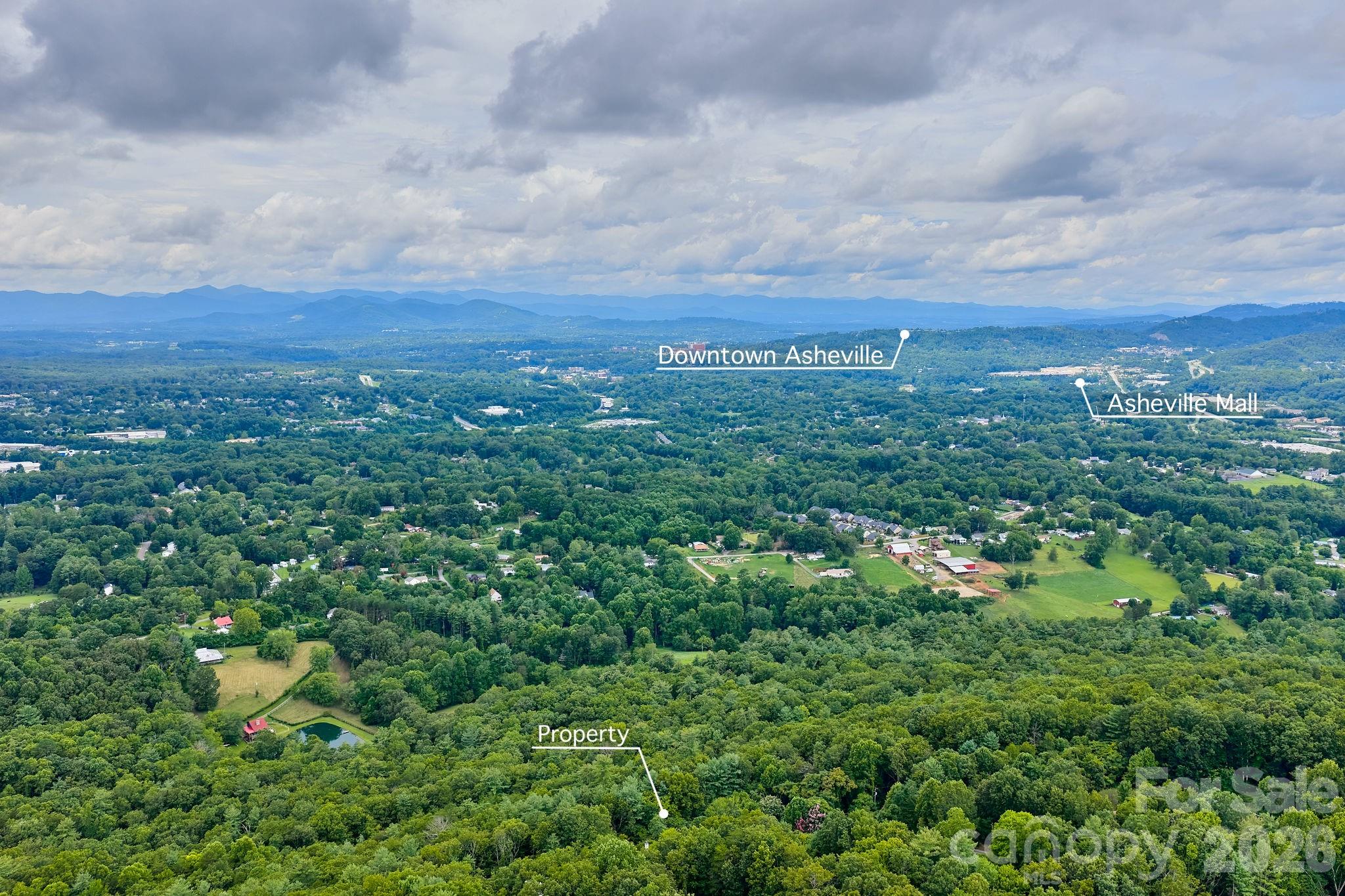 150 Avondale Ridge Road Asheville, NC 28803 - Photo 7 of 45 a view of a city with lush green forest