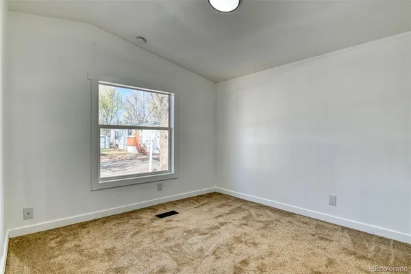 an empty room with a window