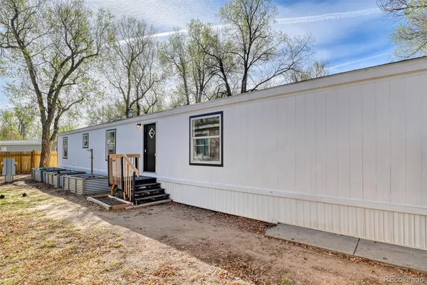 a view of back yard of the house