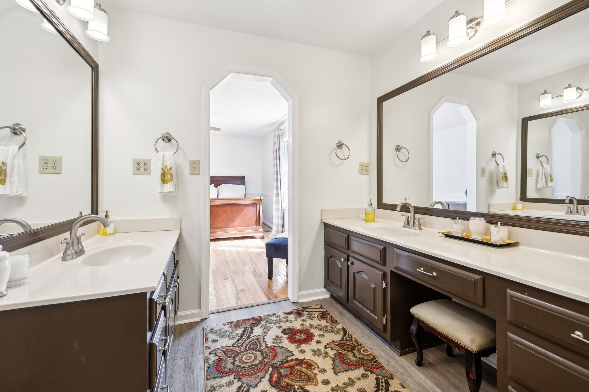 600 Blooming Grove Road Pulaski, TN 38478 - Photo 29 of 68 a spacious bathroom with a double vanity sink and a mirror