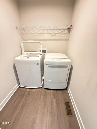 a utility room with washer and dryer