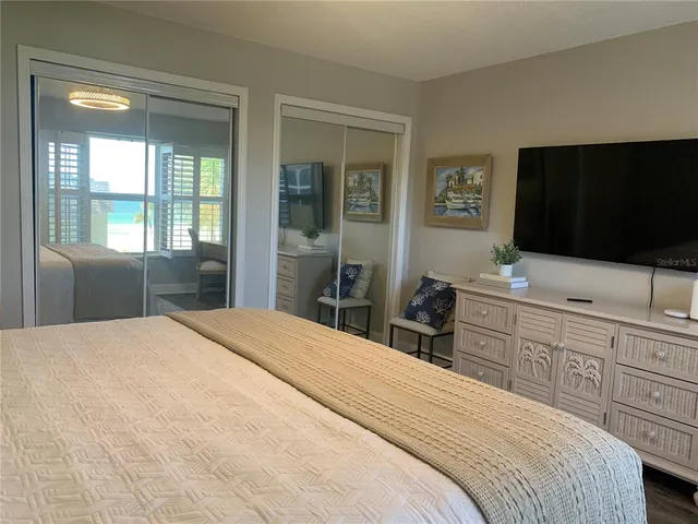 a view of a swimming pool with a garden