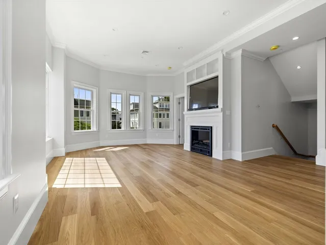 a view of a livingroom with a fireplace