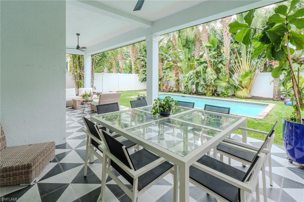 1075 Frank Whiteman Boulevard Naples, FL 34103 - Photo 19 of 43 This section of the lanai is pre constructed for an outdoor kitchen