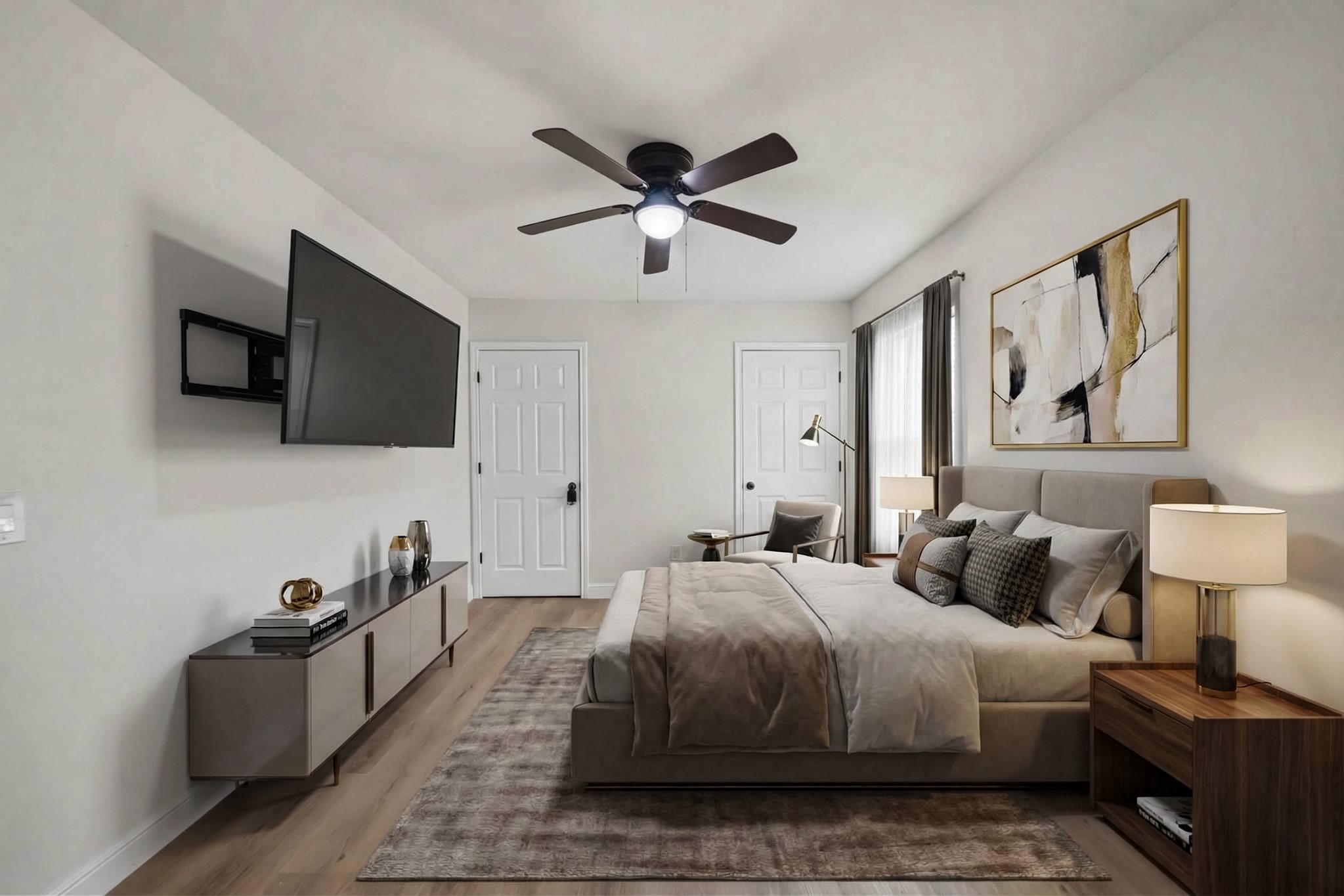 5207 Enyart Street Houston, TX 77021 - Photo 22 of 39 Primary bedroom - Virtually staged