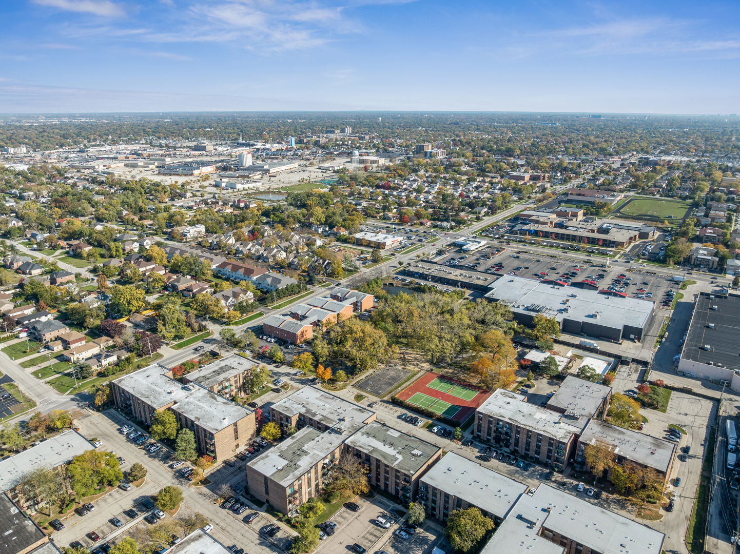 8905 Knight Avenue, Unit 211 Des Plaines, IL 60016 - Photo 4 of 24 an aerial view of a city