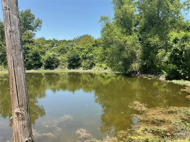 a view of a lake with a mountain in the background