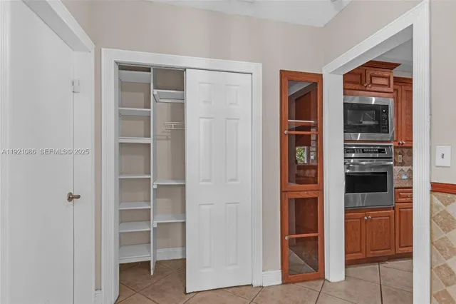 a view of closet area