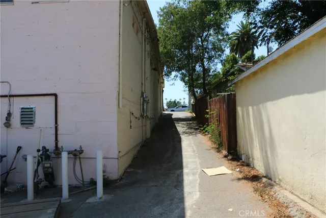 a view of a path along with trees