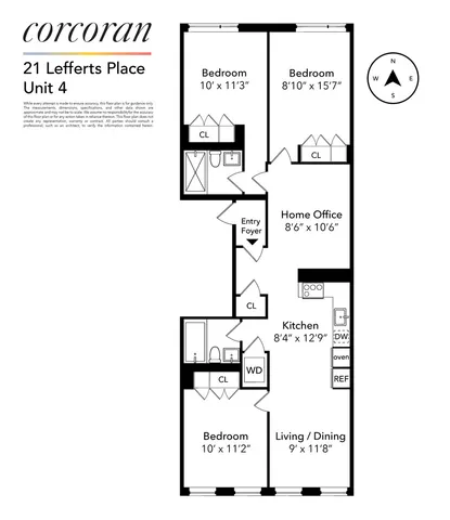 $1,700,000 | 21 Lefferts Place, Unit 4 | Clinton Hill