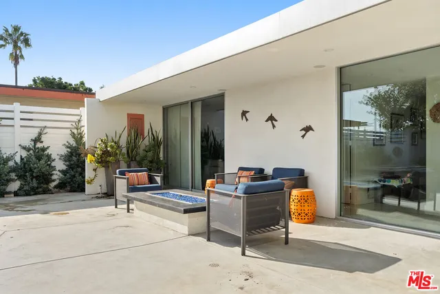 a outdoor space with patio furniture