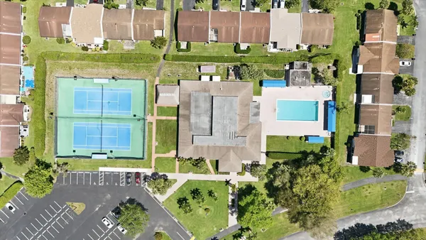 an aerial view of multiple house