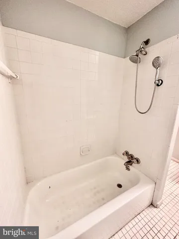 a bathroom with a tub a sink and a shower