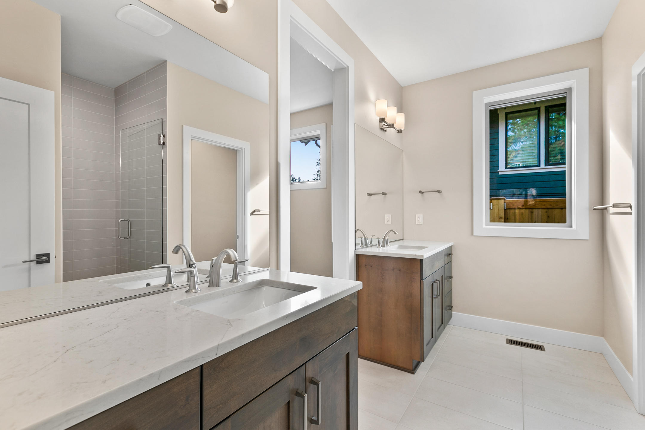 2347 Northwest Awbrey Road Bend, OR 97703 - Photo 8 of 18 a bathroom with a sink and a mirror