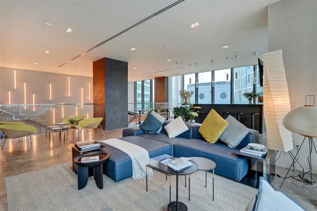 a view of a big room with a projector