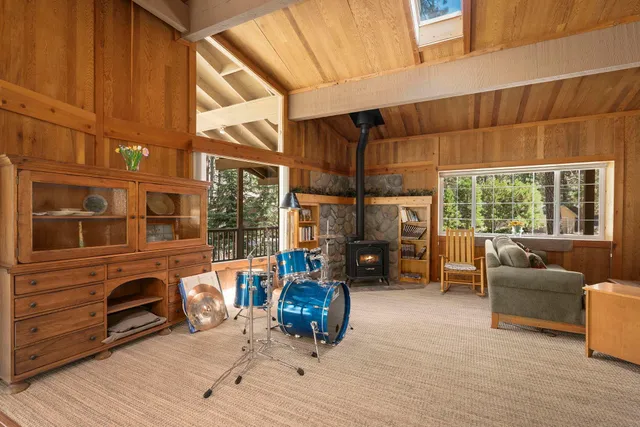 a house view with a outdoor seating space