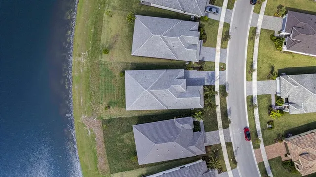 a bird view of a house