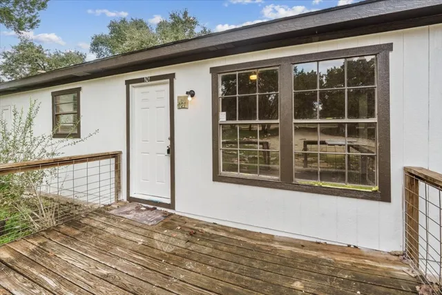 a view of front door of house