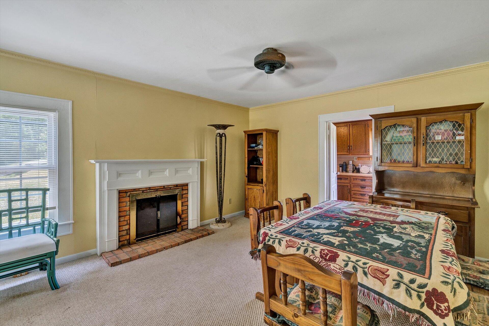 2446 Deer Run Road Ferrum, VA 24088 - Photo 39 of 145 Farmhouse - Dining Room with Fireplace