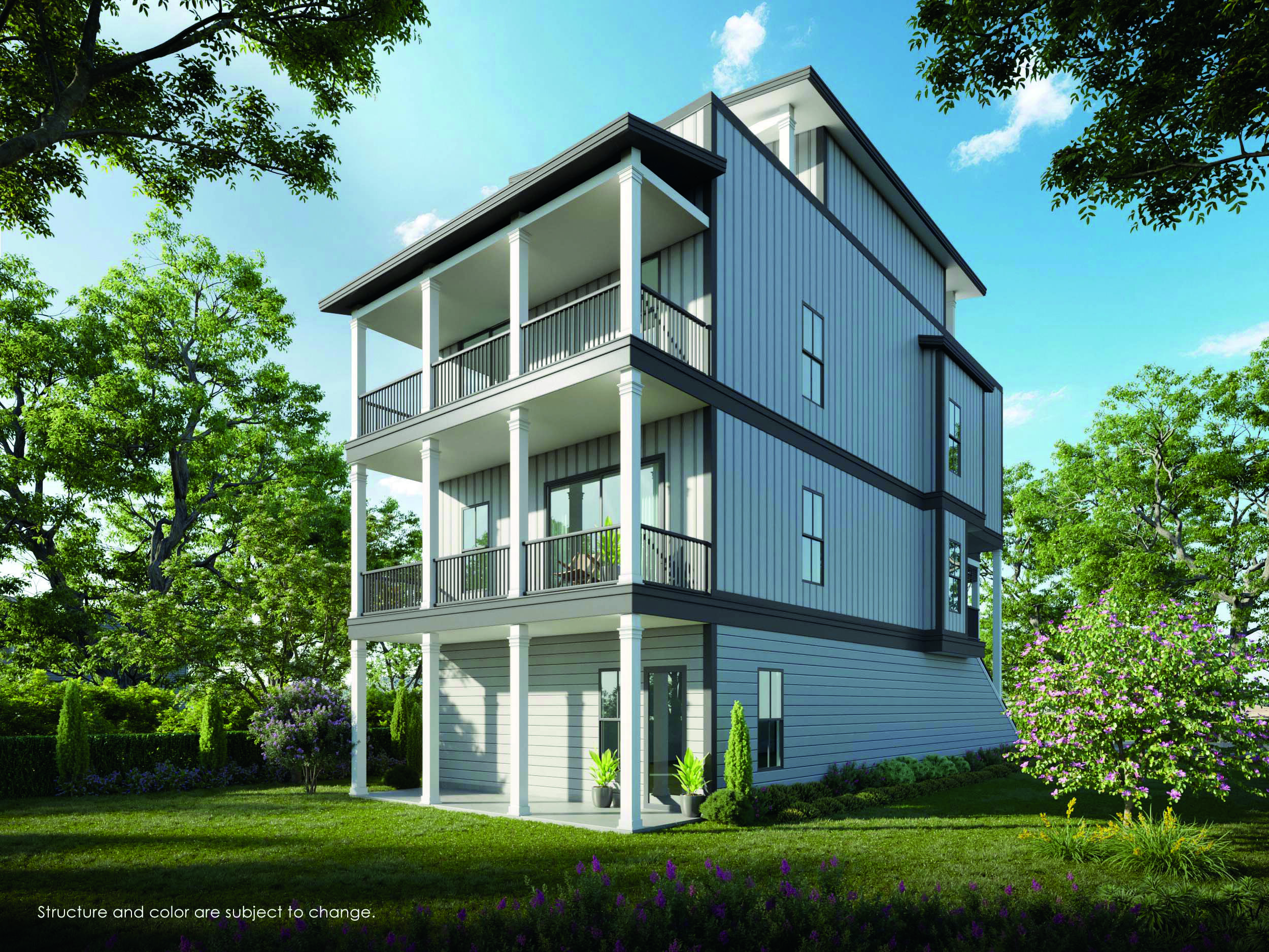 22 West Queen Palm Dr Inlet Beach, Unit LOT 2 Inlet Beach, FL 32461 - Photo 2 of 8 a front view of a house with a yard