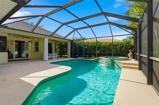 a view of a garden with a slide