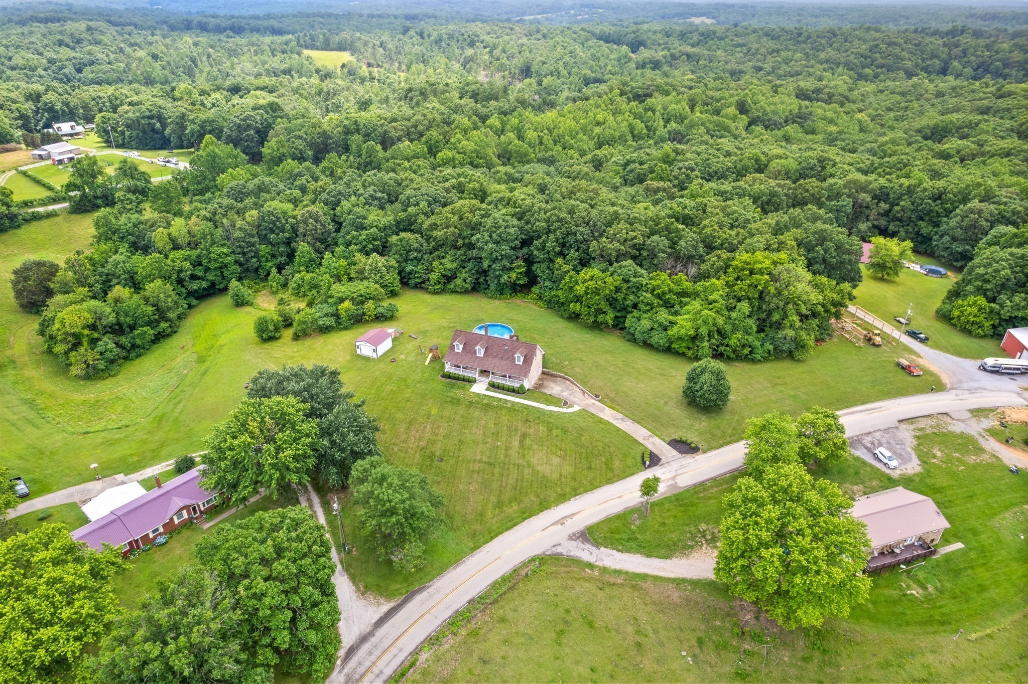 2430 Underwood Road Cunningham, TN 37052 - Photo 47 of 49 an aerial view of a house