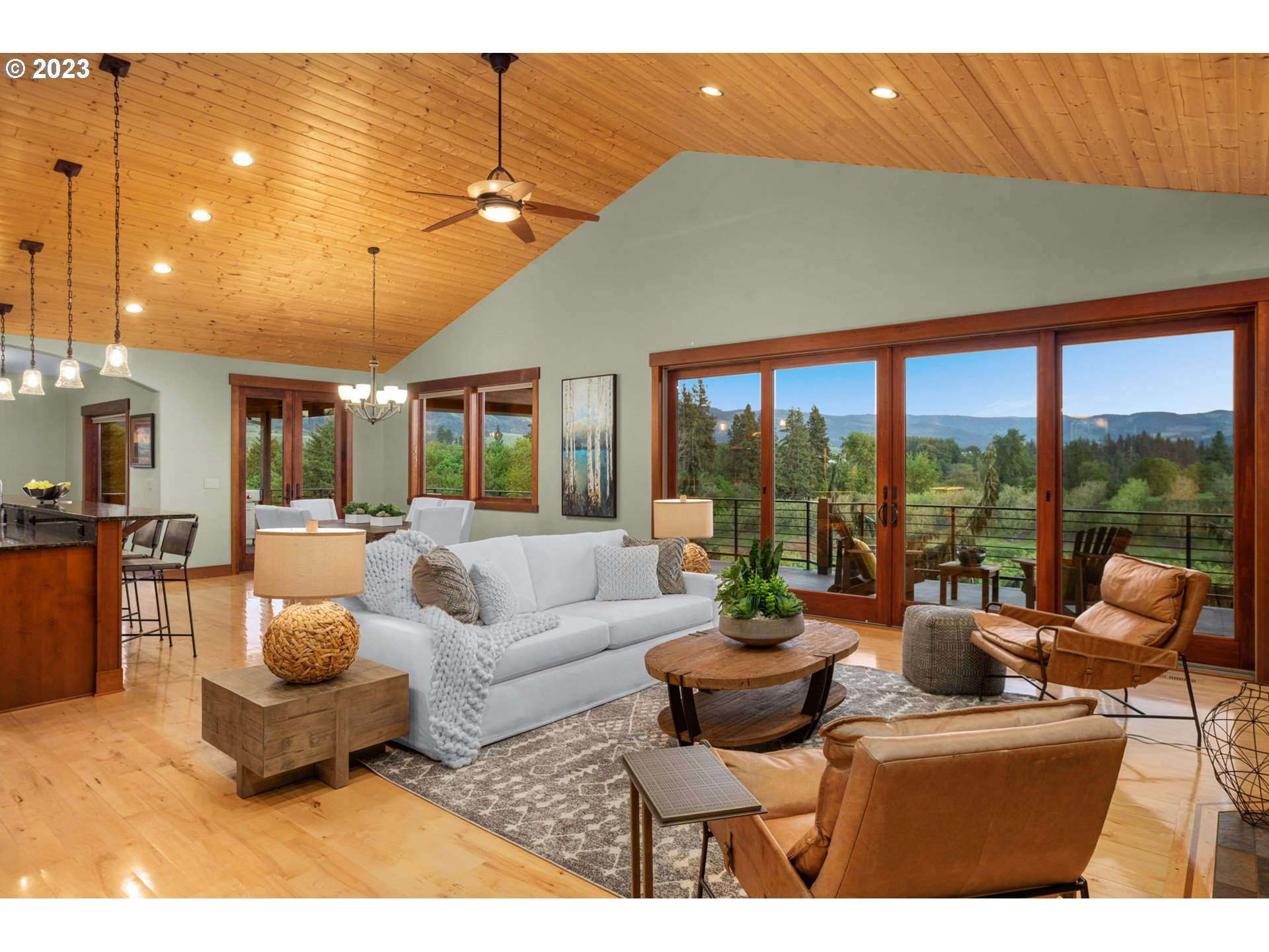 1575 Nunamaker Road Hood River, OR 97031 - Photo 7 of 48 a living room with furniture and a large window