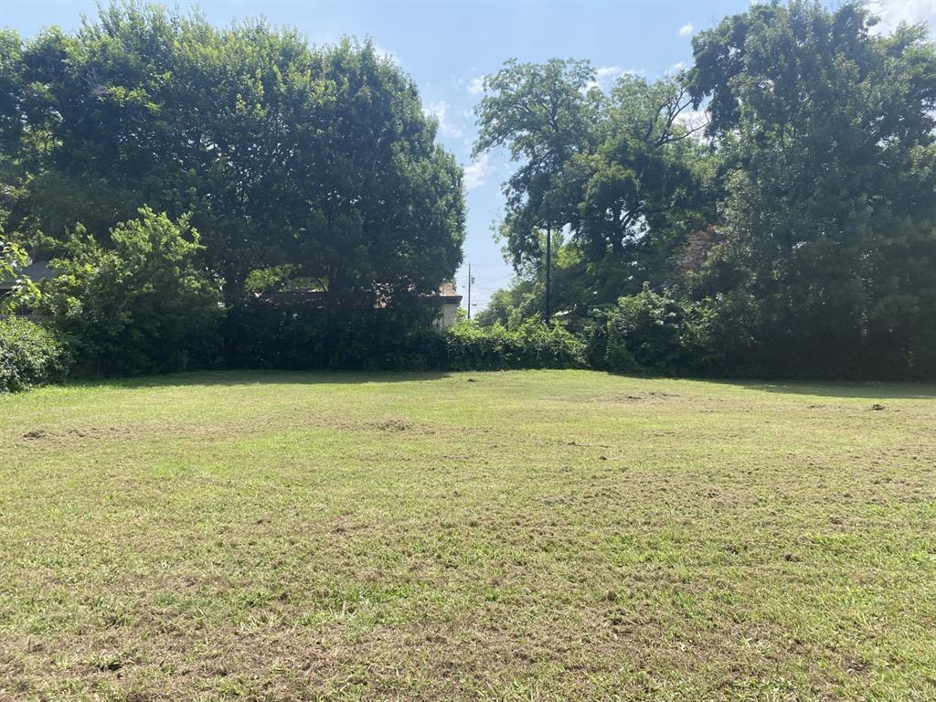 a view of yard with swimming pool and green space