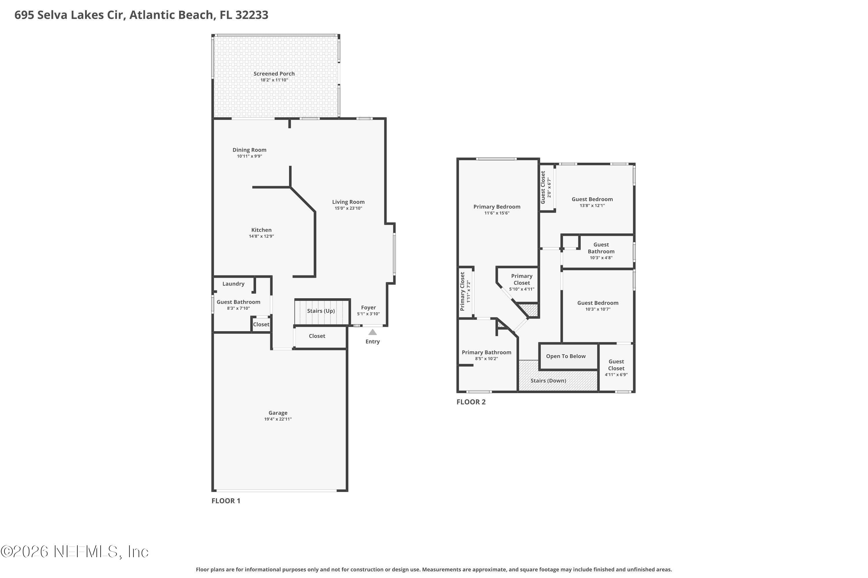 695 Selva Lakes Circle Atlantic Beach, FL 32233 - Photo 40 of 40 Floor Plan