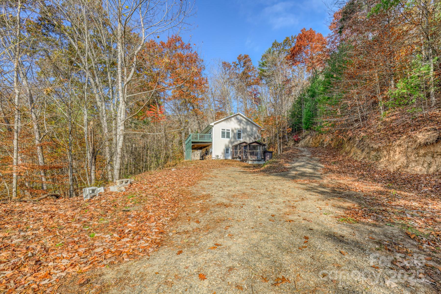 534 Parson Branch Road Green Mountain, NC 28740 - Photo 43 of 47 a view of backyard of house with trees